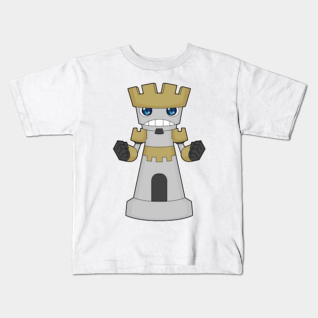 Chess piece Rook Chess Kids T-Shirt by Markus Schnabel